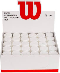 Pack 60 Uds Overgrip Wilson Pro Padel Perforado Blanco